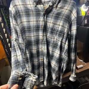 RedHead Men's Blue and White Plaid Shirt
